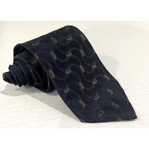 ERMENEGILDO ZEGNA Men's 100% Silk Necktie ITALY Luxury Abstract - Picture 3 of 14